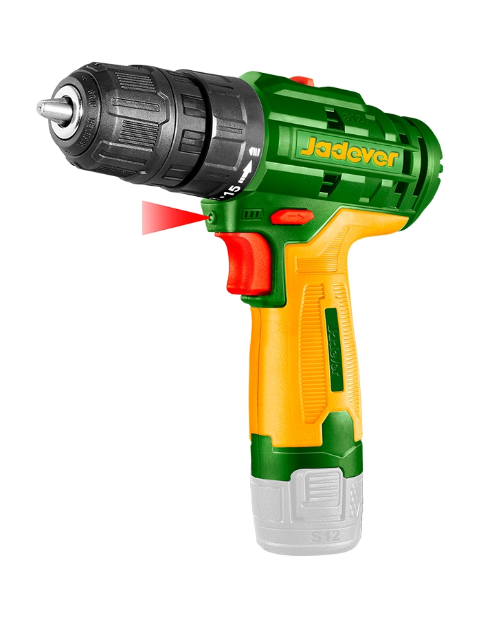 Taladro 12V 1500rpm con bateria 1,5A carga USB C Jadever